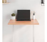 Berkfield Home Table Top Light Brown 60x60x2 cm Treated Solid Wood Oak Live Edge | Size: 60 x 60 x 2 cm Berkfield Home Brown 60 x 60 x 2 cm