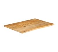 Berkfield Home Table Top Live Edge 100x80x2.5 cm Solid Wood Mango in Brown Berkfield Home Brown 100x80x2.5 cm