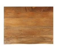 Berkfield Home Table Top Live Edge 100x80x2.5 cm Solid Wood Mango in Brown Berkfield Home Brown 100x80x2.5 cm