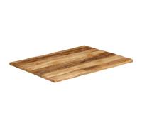 Berkfield Home Table Top Live Edge 100x80x2.5 cm Solid Wood Rough Mango in Brown Berkfield Home Brown 100x80x2.5 cm