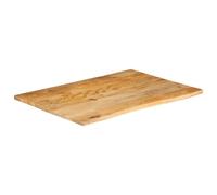 Berkfield Home Table Top Live Edge 100x80x3.8 cm Solid Wood Mango in Brown Berkfield Home Brown 100x80x3.8 cm