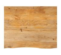 Berkfield Home Table Top Live Edge 100x80x3.8 cm Solid Wood Mango in Brown Berkfield Home Brown 100x80x3.8 cm
