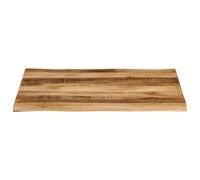 Berkfield Home Table Top Live Edge 100x80x3.8 cm Solid Wood Rough Mango in Brown Berkfield Home Brown 100x80x3.8 cm
