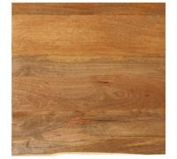 Berkfield Home Table Top Live Edge 60x60x2.5 cm Solid Wood Mango in Brown Berkfield Home Brown 60x60x2.5 cm