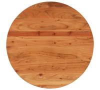 Berkfield Home Table Top √ò70x2.5 cm Round Solid Wood Acacia in Brown | Size: 70x2.5 cm Berkfield Home Brown 70x2.5 cm