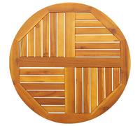 Berkfield Home Table Top √ò70x2 cm Round Solid Wood Acacia in Brown | Size: 70x2 cm Berkfield Home Brown 70x2 cm
