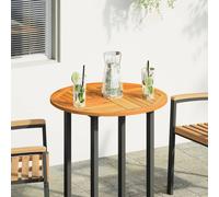Berkfield Home Table Top √ò70x2 cm Round Solid Wood Acacia in Brown | Size: 70x2 cm Berkfield Home Brown 70x2 cm
