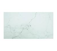 Berkfield Home Table Top White 120x65 cm 8mm Tempered Glass with Marble Design Berkfield Home White 120x65 cm