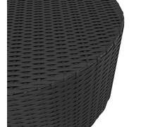 Berkfield Home Tea Table Black 68x68x30 cm Poly Rattan | Size: 68 x 68 x 30 cm Berkfield Home Black 68 x 68 x 30 cm