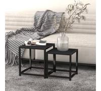 Berkfield Home Tea Tables 2 pcs MDF Black Berkfield Home Black
