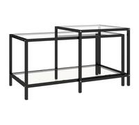 Berkfield Home Tea Tables 2 pcs Tempered Glass Transparent in Clear Berkfield Home Clear