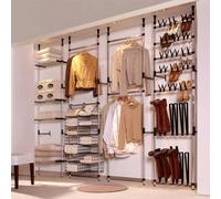 Berkfield Home Telescopic Wardrobe System with Rods Aluminium in Silver Berkfield Home Silver
