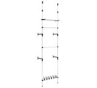 Berkfield Home Telescopic Wardrobe System with Rods & Shelf Aluminium in Silver Berkfield Home Silver