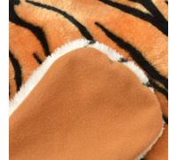 Berkfield Home Tiger Carpet Plush 144 cm Brown in Orange | Size: 100 cm diameter Berkfield Home Orange 100 cm diameter