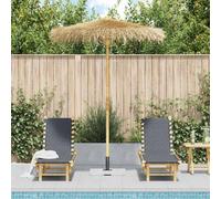 Berkfield Home Tiki Umbrella with Banana Leaf Canopy 180 cm Bamboo Berkfield Home Multicolor
