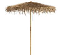 Berkfield Home Tiki Umbrella with Banana Leaf Canopy 240 cm Bamboo Berkfield Home Multicolor