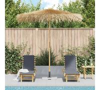 Berkfield Home Tiki Umbrella with Banana Leaf Canopy 240 cm Bamboo Berkfield Home Multicolor