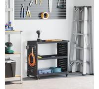 Berkfield Home Tool Trolley with Shelf with Wheel with Storage Manual Anthracite Medium Metal Berkfield Home Multicolor