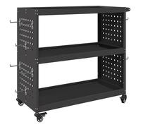 Berkfield Home Tool Trolley with Shelf with Wheel with Storage Manual Black Medi Berkfield Home Black