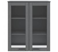 Berkfield Home Top for Highboard HAMAR Dark Grey 85x35x100cm Solid Wood Pine | Size: 85 x 35 x 100 cm Berkfield Home Dark Grey 85 x 35 x 100 cm