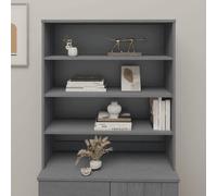 Berkfield Home Top for Highboard HAMAR Dark Grey 90x30x100cm Solid Wood Pine | Size: 90 x 30 x 100 cm Berkfield Home Grey 90 x 30 x 100 cm