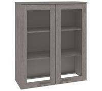 Berkfield Home Top for Highboard HAMAR Light Grey 85x35x100cm Solid Wood Pine | Size: 85 x 35 x 100 cm Berkfield Home Grey 85 x 35 x 100 cm