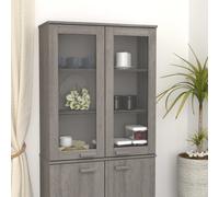 Berkfield Home Top for Highboard HAMAR Light Grey 85x35x100cm Solid Wood Pine | Size: 85 x 35 x 100 cm Berkfield Home Grey 85 x 35 x 100 cm