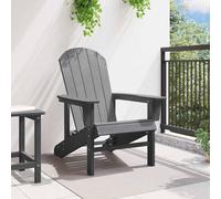 Berkfield Home Traditional Adirondack Chair Light Grey 74x82x91 cm HDPE | Size: 74 x 82 x 91 cm Berkfield Home Grey 74 x 82 x 91 cm