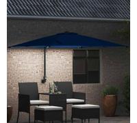 Berkfield Home Traditional Garden Parasol Azurblau 2.5 x 2.5 m Fabric in Blue Berkfield Home Blue