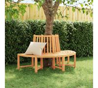 Berkfield Home Tree Bench Half Round Ã˜160 cm Solid Wood Teak in Brown Berkfield Home Brown