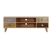 Berkfield Home TV Cabinet 120x30x40 cm Solid Mango Wood in Light Tan | Size: 120 x 30 x 40 cm Berkfield Home Light Tan 120 x 30 x 40 cm