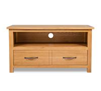 Berkfield Home TV Cabinet 90x35x48 cm Solid Oak Wood in Brown | Size: 90 x 35 x 48 cm Berkfield Home Brown 90 x 35 x 48 cm