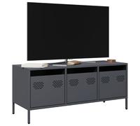 Berkfield Home TV Cabinet Anthracite 101.5x39x43.5 cm Cold-rolled Steel in Black Berkfield Home Black 101.5x39x43.5 cm