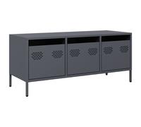 Berkfield Home TV Cabinet Anthracite 101.5x39x43.5 cm Cold-rolled Steel in Charcoal Berkfield Home Charcoal 101.5x39x43.5 cm