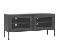 Berkfield Home TV Cabinet Anthracite 105x35x50 cm Steel in Dark Grey | Size: 105 x 35 x 50 cm Berkfield Home Dark Grey 105 x 35 x 50 cm