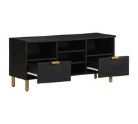 Berkfield Home TV Cabinet Black 100x33x46 cm Engineered Wood | Size: 100 x 33 x 46 cm Berkfield Home Black 100 x 33 x 46 cm