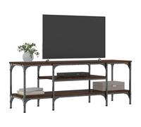 Berkfield Home TV Cabinet Brown Oak 121x35x45 cm Engineered Wood&Iron | Size: 121 x 35 x 45 cm Berkfield Home Brown 121 x 35 x 45 cm