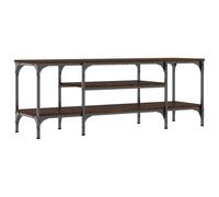 Berkfield Home TV Cabinet Brown Oak 121x35x45 cm Engineered Wood&Iron | Size: 121 x 35 x 45 cm Berkfield Home Brown 121 x 35 x 45 cm