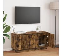 Berkfield Home TV Cabinet Smoked Oak 100x38x49 cm Engineered Wood in Brown | Size: 100 x 38 x 49 cm Berkfield Home Brown 100 x 38 x 49 cm