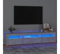 Berkfield Home TV Cabinet with LED Lights Concrete Grey 195x35x40 cm | Size: 195 x 35 x 40 cm Berkfield Home Grey 195 x 35 x 40 cm