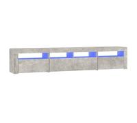 Berkfield Home TV Cabinet with LED Lights Concrete Grey 210x35x40 cm | Size: 210 x 35 x 40 cm Berkfield Home Grey 210 x 35 x 40 cm