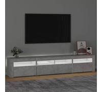 Berkfield Home TV Cabinet with LED Lights Concrete Grey 210x35x40 cm | Size: 210 x 35 x 40 cm Berkfield Home Grey 210 x 35 x 40 cm