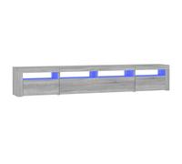 Berkfield Home TV Cabinet with LED Lights Grey Sonoma 240x35x40 cm | Size: 240 x 35 x 40 cm Berkfield Home Grey 240 x 35 x 40 cm
