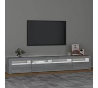 Berkfield Home TV Cabinet with LED Lights Grey Sonoma 240x35x40 cm | Size: 240 x 35 x 40 cm Berkfield Home Grey 240 x 35 x 40 cm