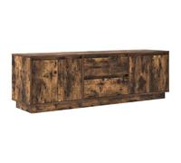 Berkfield Home TV Cabinet with LED Lights Smoked Oak 160.5x41x50 cm in Brown Berkfield Home Brown 160.5x41x50 cm