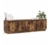 Berkfield Home TV Cabinet with LED Smoky Oak 180x38x49 cm Engineered Wood in Brown | Size: 180 x 38 x 49 cm Berkfield Home Brown 180 x 38 x 49 cm