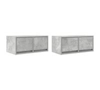 Berkfield Home TV Cabinets 2 pcs Concrete Grey 60x31x25.5 cm Engineered Wood Berkfield Home Grey 60x31x25.5 cm