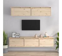 Berkfield Home TV Cabinets 5 pcs Solid Wood Pine in Brown Berkfield Home Brown