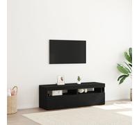 Berkfield Home TV Cabinets with LED Lights 2 pcs Black Oak 60x35x40 cm Engineered Wood | Size: 60 x 35 x 40 cm Berkfield Home Black 60 x 35 x 40 cm