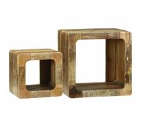 Berkfield Home TV Unit 36x36x30 cm Solid Wood Mango in Brown | Size: 36 x 36 x 30 cm Berkfield Home Brown 36 x 36 x 30 cm